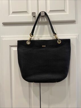 Eric Javits Straw Black Bag